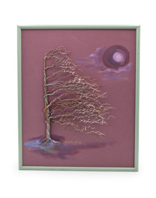 Purple Moon Painting Large 16x18" by Charl Baker