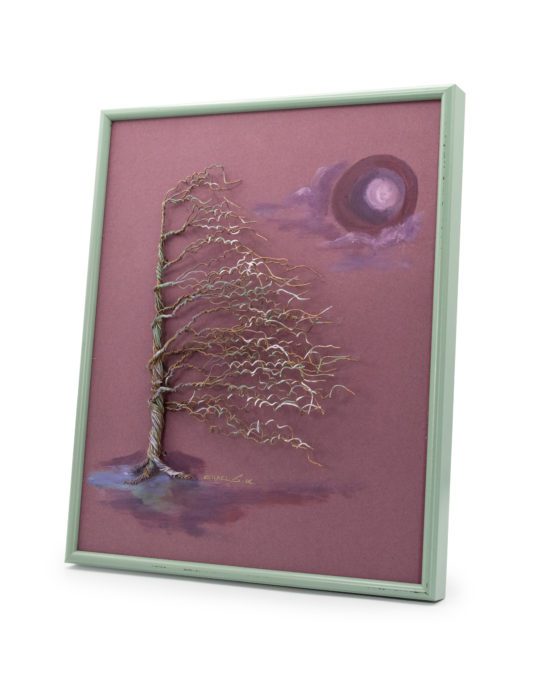 Purple Moon Painting Large 16x18" by Charl Baker - Image 2