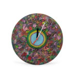 Leaf Print Vinyl Clock: “Record Time”